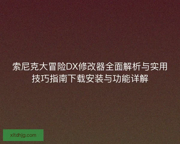 索尼克大冒险DX修改器全面解析与实用技巧指南下载安装与功能详解