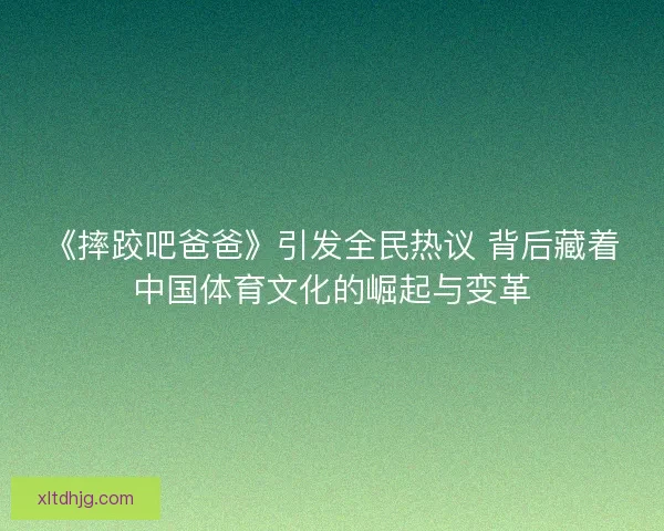《摔跤吧爸爸》引发全民热议 背后藏着中国体育文化的崛起与变革